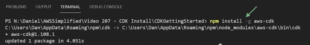 AWS CDK: Installation