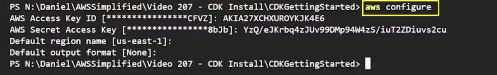 AWS CLI User configuration